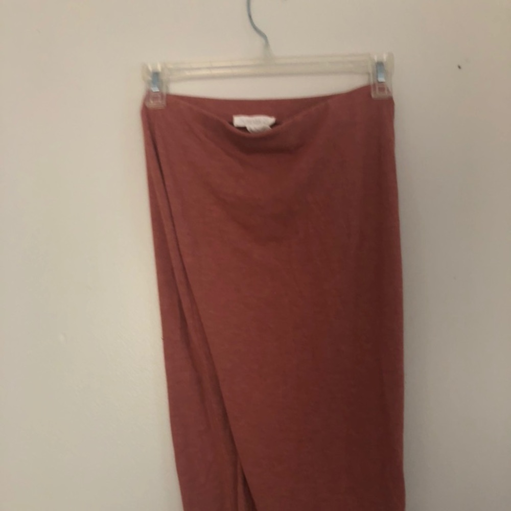 pink forever 21 midi skirt